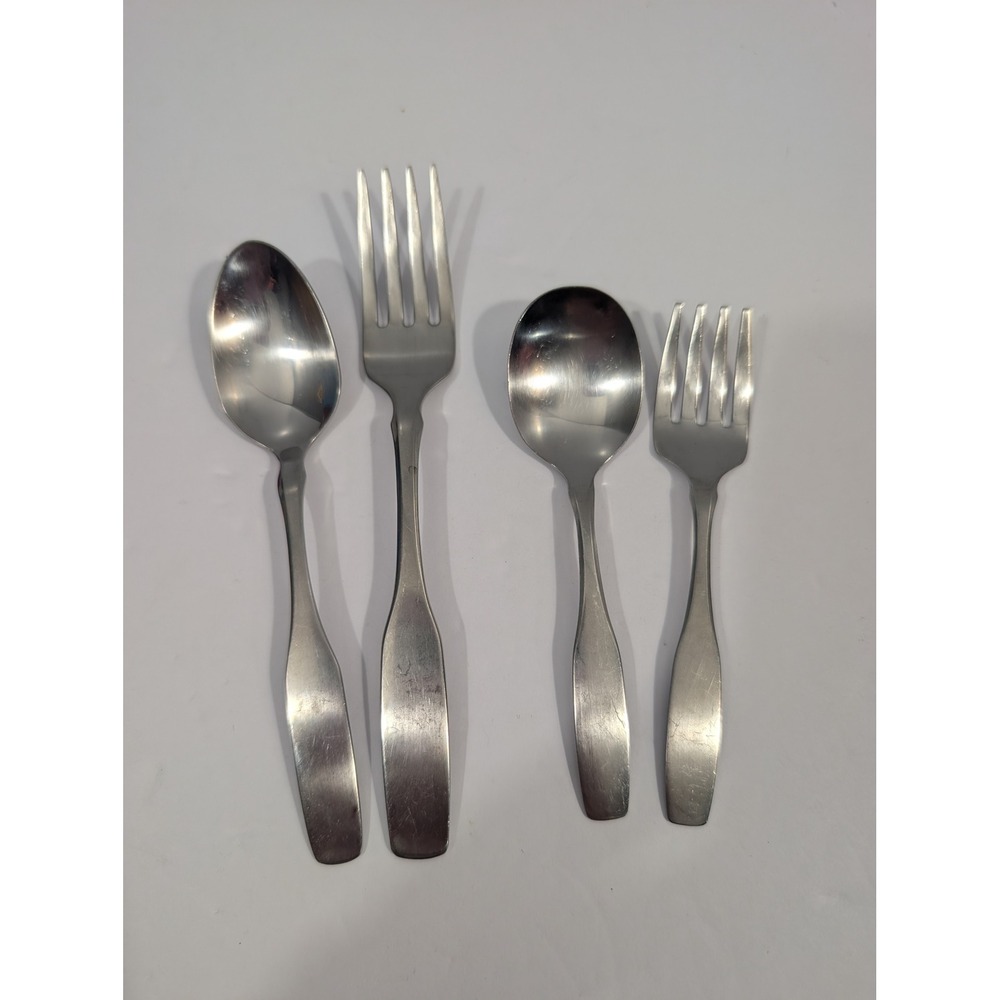 Community Stainless Kids Flatware Set 4pc Child Toddler Fork Spoon Silverware